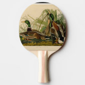 Mallard Duck Audubon Bird Painting Tafeltennisbatje (Achterkant)