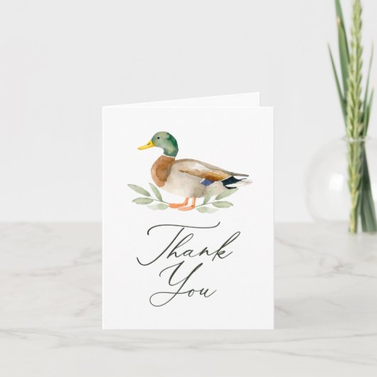 Mallard Duck Baby shower Bedankkaart (Voorkant)