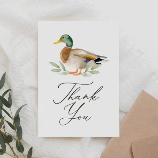 Mallard Duck Baby shower Bedankkaart