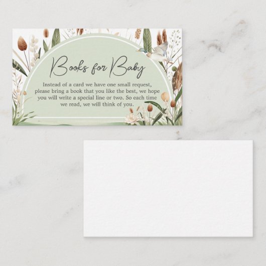 Mallard Duck Baby shower Boeken voor Baby Informatiekaartje (Voorkant / Achterkant)