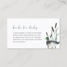 Mallard Duck Baby shower Boeken voor Baby Kaart
