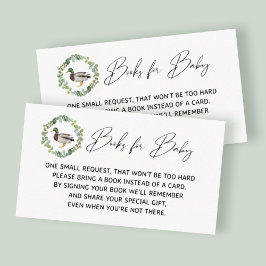 Mallard Duck Baby shower Books for Baby Cards Informatiekaartje