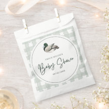 Mallard Duck Baby Shower Gender Neutral Green