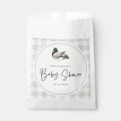 Mallard Duck Baby Shower Gender Neutral Green Bedankzakje (Voorkant)