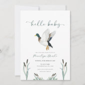Mallard Duck Baby shower Invitation Kaart (Voorkant)