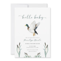Mallard Duck Baby shower Invitation