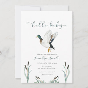 Mallard Duck Baby shower Invitation Kaart