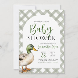 Mallard Duck Baby shower Kaart