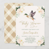 Mallard Duck Baby shower Kaart (Voorkant / Achterkant)