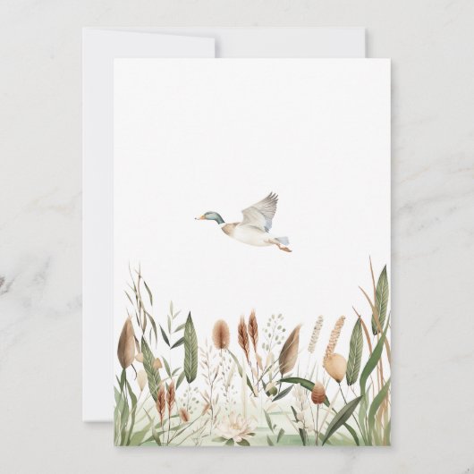 Mallard Duck Baby shower Kaart (Achterkant)