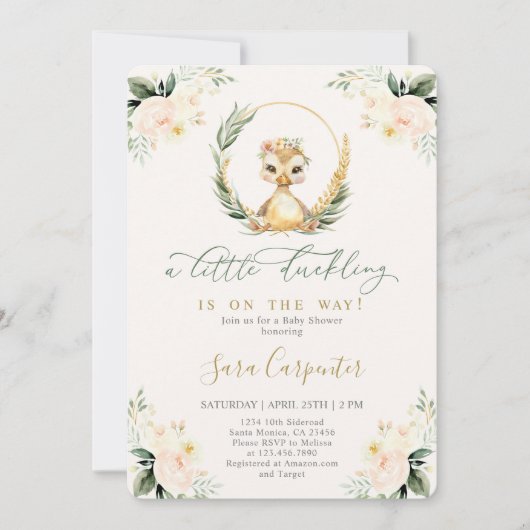 Mallard Duck Baby shower Kaart (Voorkant)