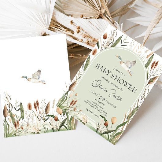 Mallard Duck Baby shower Kaart