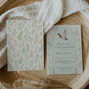 Mallard Duck Baby shower Kaart