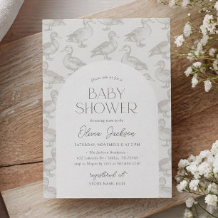  Mallard Duck Baby shower Kaart