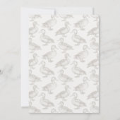  Mallard Duck Baby shower Kaart (Achterkant)