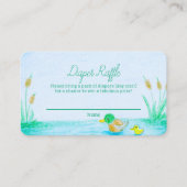 Mallard Duck Baby shower Luier Raffle Informatiekaartje (Voorkant)