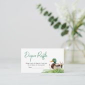 Mallard Duck Baby shower Luier Raffle Informatiekaartje (Staand voorkant)