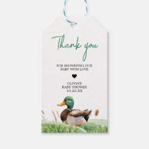 Mallard Duck Baby shower voorkeurtags Cadeaulabel