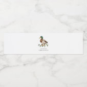 Mallard Duck Baby shower Waterfles Etiket (Enkel label)