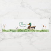 Mallard Duck Baby shower Waterfles Etiket (Enkel label)