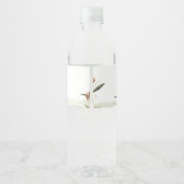 Mallard Duck Baby shower Waterfles Etiket (Achterkant)