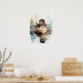 Mallard Duck Bird Art Print Poster (Keuken)