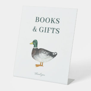 Mallard Duck boeken en geschenken Baby shower teke Reclamebord Met Voetstuk
