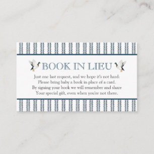 Mallard Duck Book in Lieu baby shower Insert Informatiekaartje