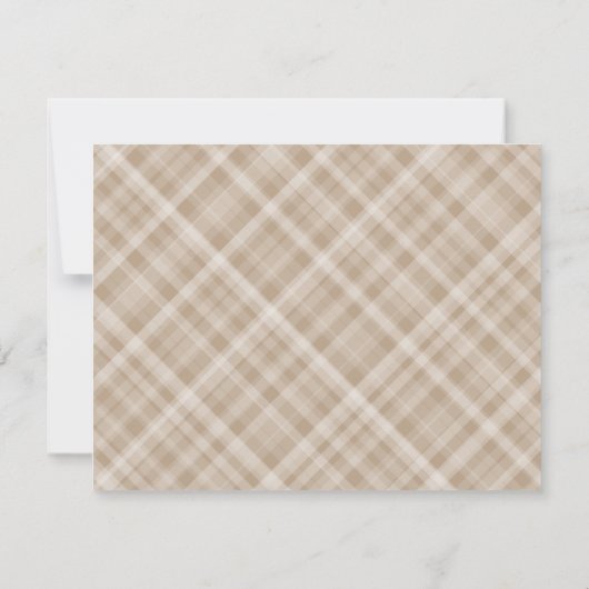 Mallard Duck Brown Preppy Plaid Baby Boy Note Kaar Notitiekaartje (Achterkant)