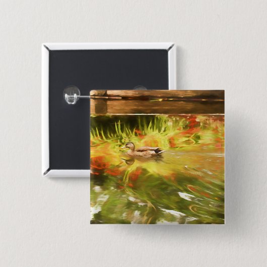 Mallard Duck Button (Voorkant /achterkant)