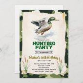 Mallard Duck Camo Birthday Invitation Kaart (Voorkant / Achterkant)