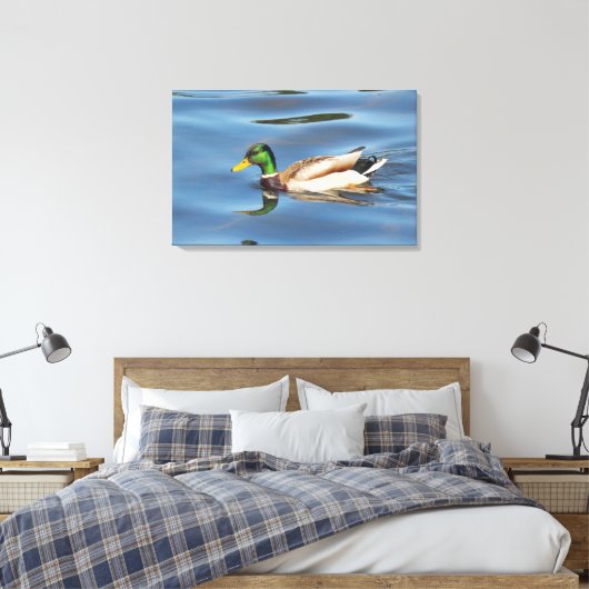 Mallard Duck Canvas Afdruk (Insitu (Slaapkamer))
