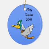 Mallard Duck Cartoon Flying Keramisch Ornament (Links)