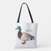 Mallard duck cartoon illustration  tote bag (Achterkant)