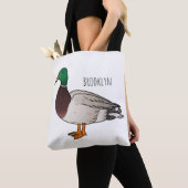 Mallard duck cartoon illustration  tote bag (Dichtbij)