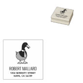 Mallard Duck Collar Necktie Address Rubberstempel (Gestempeld)