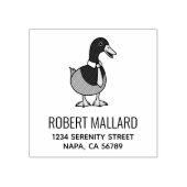 Mallard Duck Collar Necktie Address Rubberstempel (Afrduk)