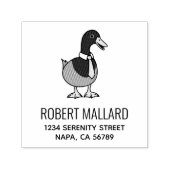 Mallard Duck Collar Necktie Address Zelfinktende Stempel (Design)