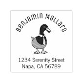 Mallard Duck Collar Necktie Arch Address Zelfinktende Stempel (Design)