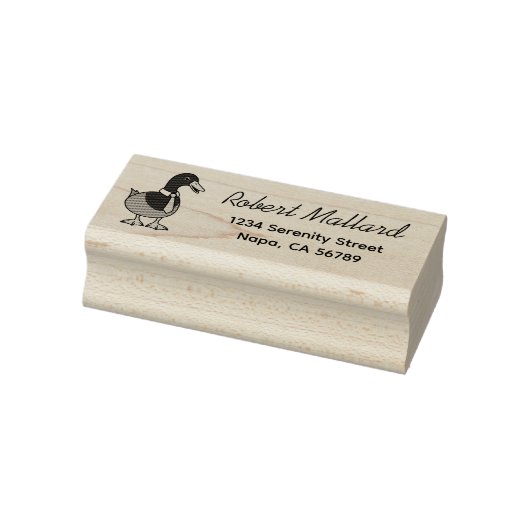 Mallard Duck Collar Necktie Return Address Rubberstempel (Stempel)