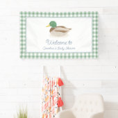 Mallard Duck Country Hunting Baby shower Welkom Spandoek (Insitu)