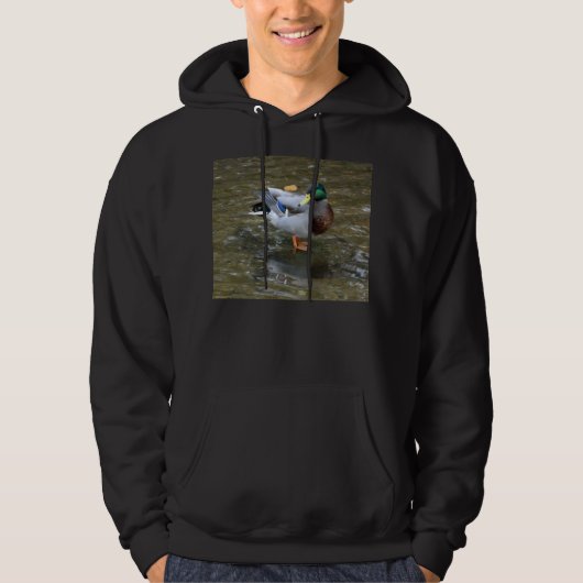 Mallard Duck/Creek Cotton Hooded Sweatshirt (Voorkant)
