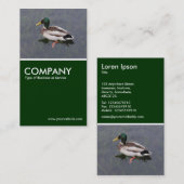 Mallard Duck - Donkergroen Visitekaartje (Voorkant / Achterkant)