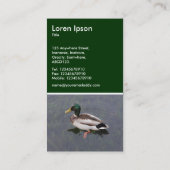 Mallard Duck - Donkergroen Visitekaartje (Achterkant)