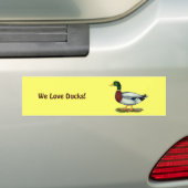 Mallard Duck Drake Bumpersticker (Op auto)