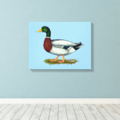Mallard Duck Drake Canvas Afdruk (Insitu (Houten vloer))