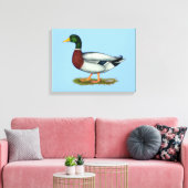 Mallard Duck Drake Canvas Afdruk (Insitu (Woonkamer))