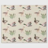 Mallard Duck Drake en Hen inpakpapier (Vlak)