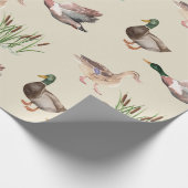 Mallard Duck Drake en Hen inpakpapier (Hoek)