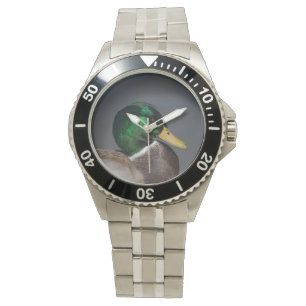 Mallard Duck Drake Stainless Steel Mannen Horloge